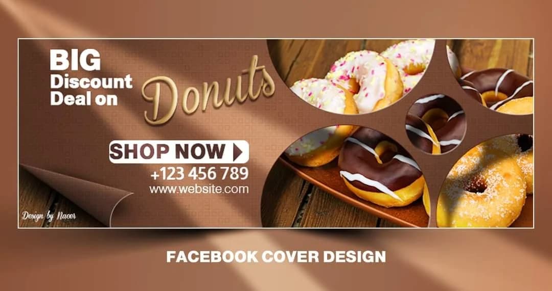 Donuts Food Promotion Facebook Cover Design