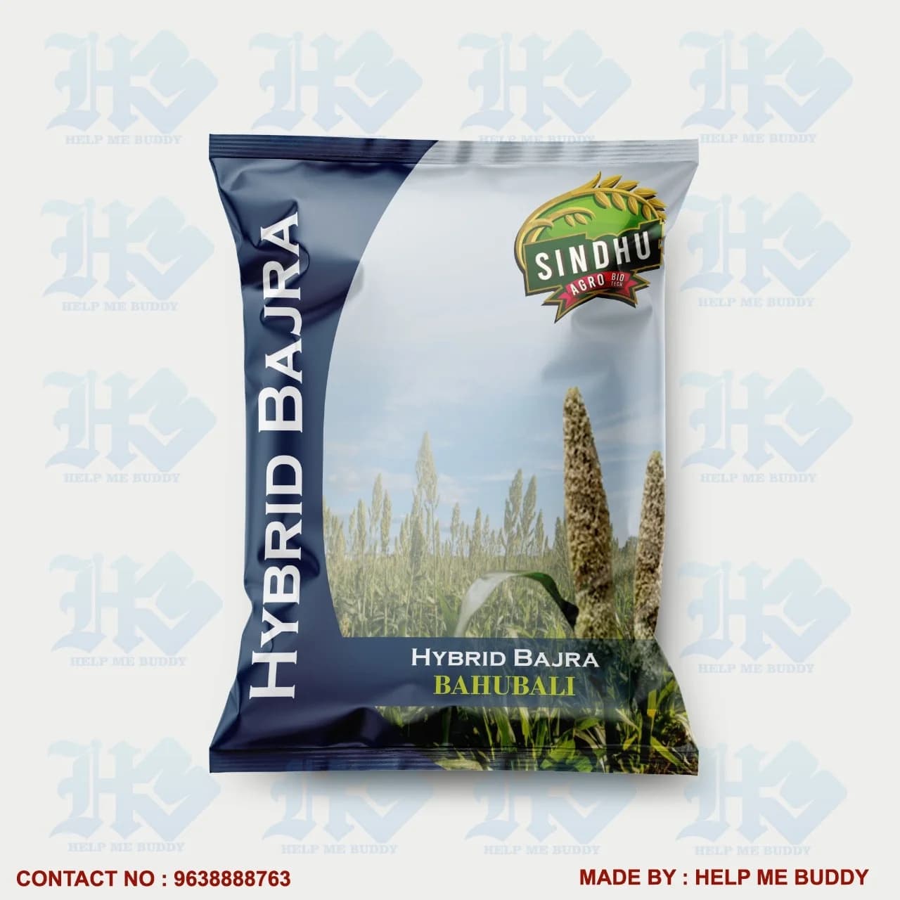 Sindhu Hybrid Bajra Packaging Design – Blue Variant